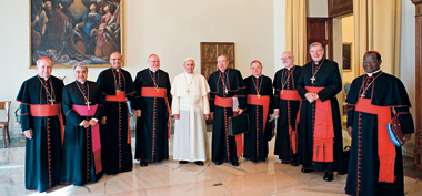 il consiglio dei â€œmagnifici ottoâ€ Il â€œC8â€, il gruppo di cardinali provenienti dalle diverse parti del mondo, che hanno il compito di aiutare Francesco nel governo della Chiesa e di studiare un progetto di revisione della costituzione apostolica Pastor bonus sulla Curia romana