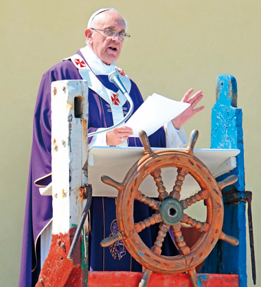 Â«E' una vergogna!Â» Lâ€™ha detto Francesco a Lampedusa, riferendosi alle stragi dei migranti