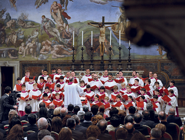 Il coro della Pontificia cappella musicale Sistina