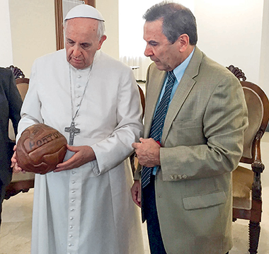 René Carlos Pontoni con Papa Francesco