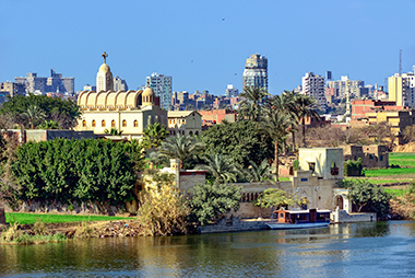 Una chiesa nel quartiere copto del Cairo, aacciato sul Nilo.
