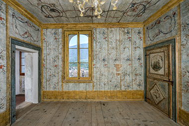 La camera del vescovo nell’antica residenza oggi diventata museo
