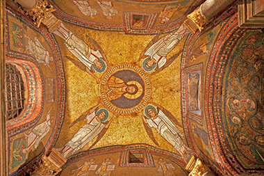 Uno dei mosaici della Basilica di Santa Prassede