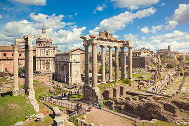 Una veduta del Foro romano