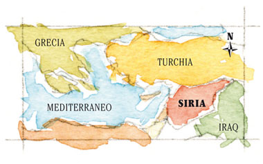 La Siria sulla cartina