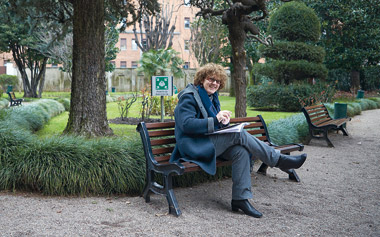 Beretta nel giardino interno dellâ€™ateneo (foto Ugo Zamborlini). 