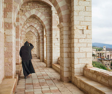 Un porticato del Sacro convento