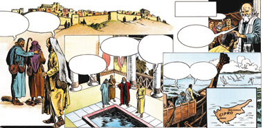 Fumetto tratto dalla collana Scoprire la Bibbia, ed. Larousse 1984 - Edizioni Paoline 1987