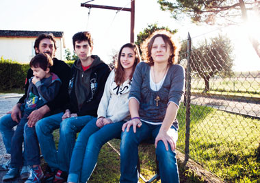 Cristina Betti con la sua famiglia